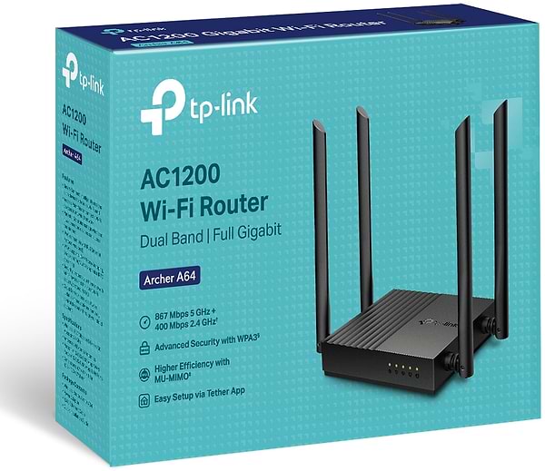 Фото - Маршрутизатор интернет WiFi5 TP-Link Archer A64