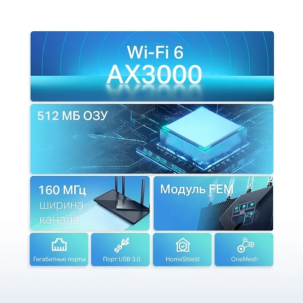 Фото - Маршрутизатор интернет WiFi6 TP-Link Archer AX55