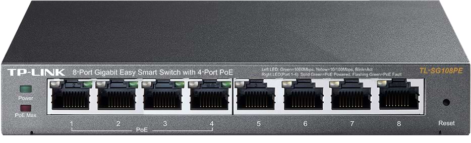 Коммутатор локальной сети (Switch) TP-Link TL-SG108PE - Фото 1