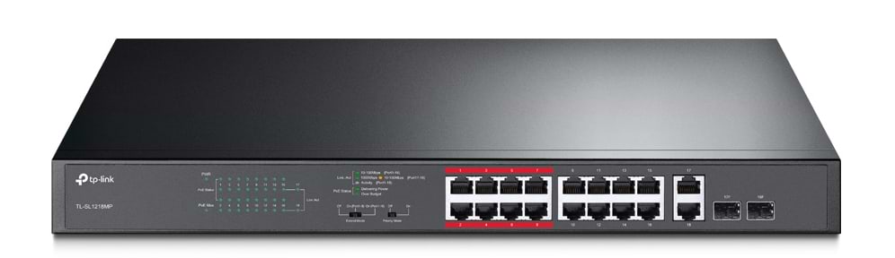 Коммутатор локальної мережі (Switch) TP-Link TL-SL1218MP