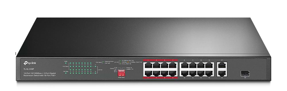 Коммутатор локальної мережі (Switch) TP-Link TL-SL1218P - Фото 1