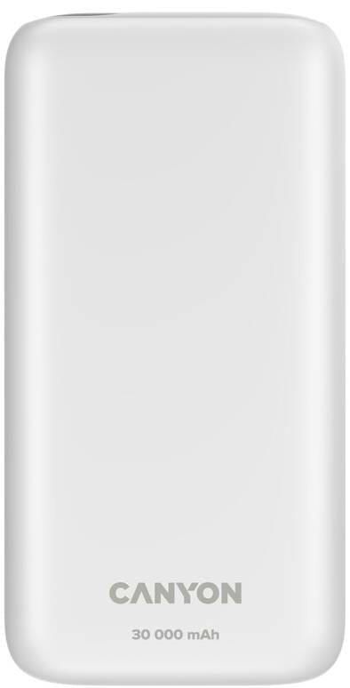 Батарея мобильная Canyon PPB-301 30000 mAh PD QC White (CNE-CPB301W) - Фото 1