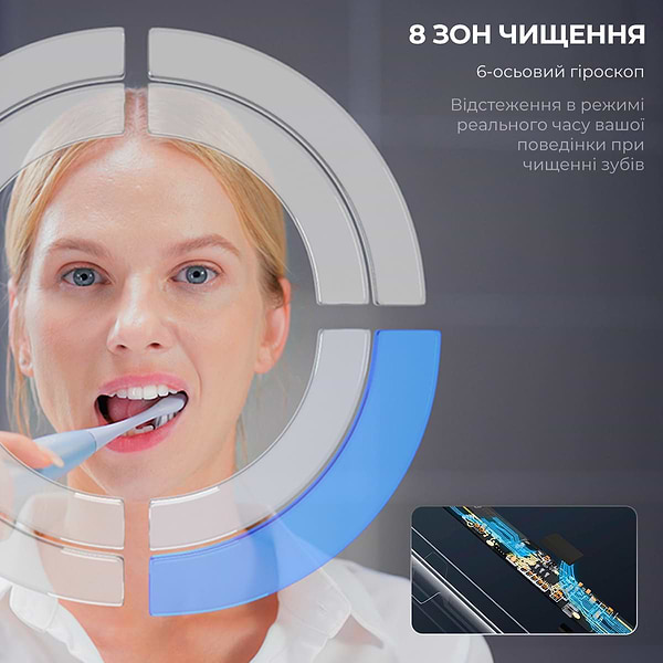Фото - Зубна щітка електрична Oclean X Pro Digital Set Electric Toothbrush Glamour Silver (6970810552584)