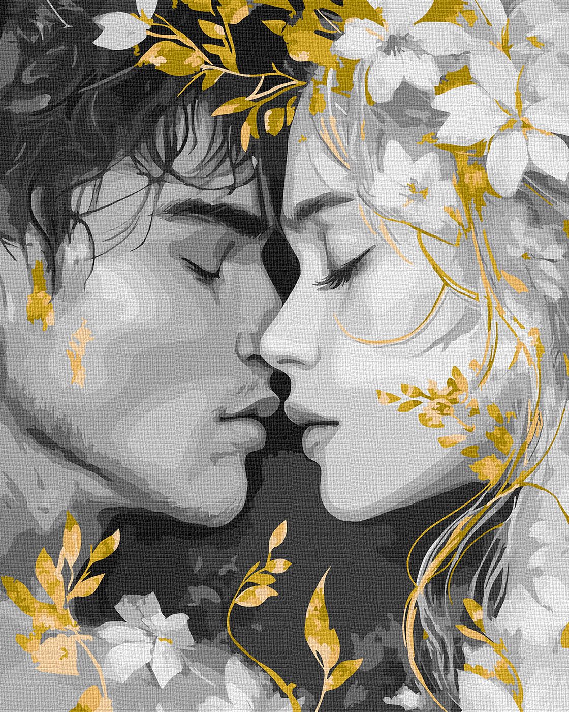 Картина по номерам Ideyka Взгляд губами с красками металлик extra 40х50 см (KHO8538)