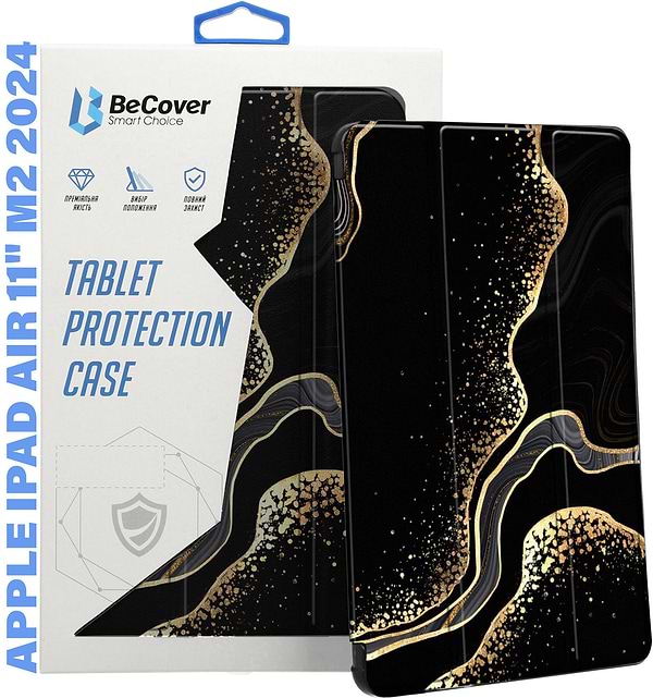 Фото - Чохол для планшету Becover Smart Case for Apple iPad Air 11" M2/M3 (2024/2025) Black Abstraction (711598)