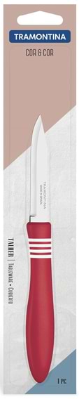 Фото - Ніж для овочів Tramontina Cor & Cor 76 мм Red (23461/173)