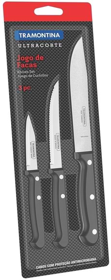 Фото - Набір ножів Tramontina Ultracorte 3 пр. (23899/051)