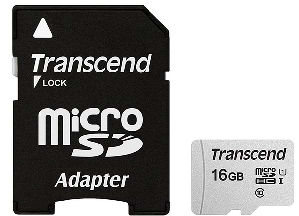 Фото - Карта пам'яті Transcend microSDHC 300S 16GB UHS-I U1 + ad (TS16GUSD300S-A)