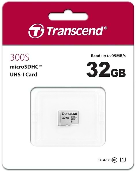 Фото - Карта пам'яті Transcend microSDHC 300S 32GB UHS-I U1 (TS32GUSD300S)