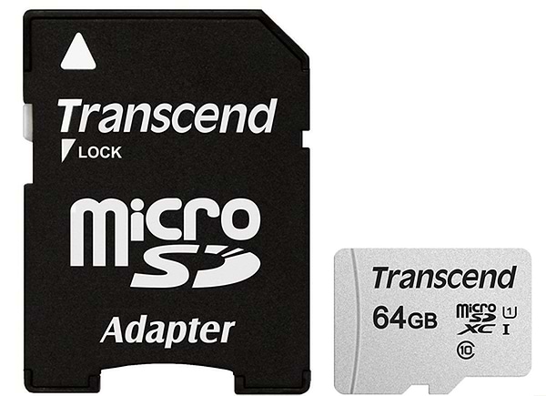 Фото - Карта памяти Transcend microSDXC 300S 64GB UHS-I U1 + ad (TS64GUSD300S-A)