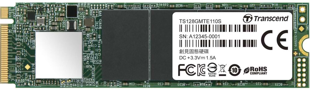 SSD-накопичувач внутрішній Transcend MTE110S 1TB PCIe 3.0 x4 M.2 3D TLC (TS1TMTE110S)