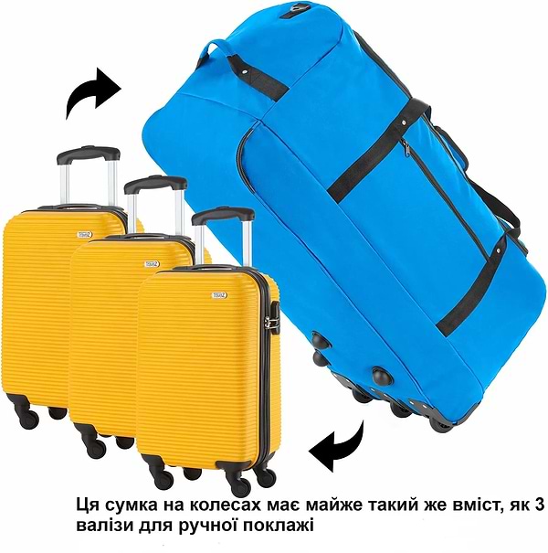 Фото - Сумка дорожная TravelZ Wheelbag 100 Liter Blue (603093)