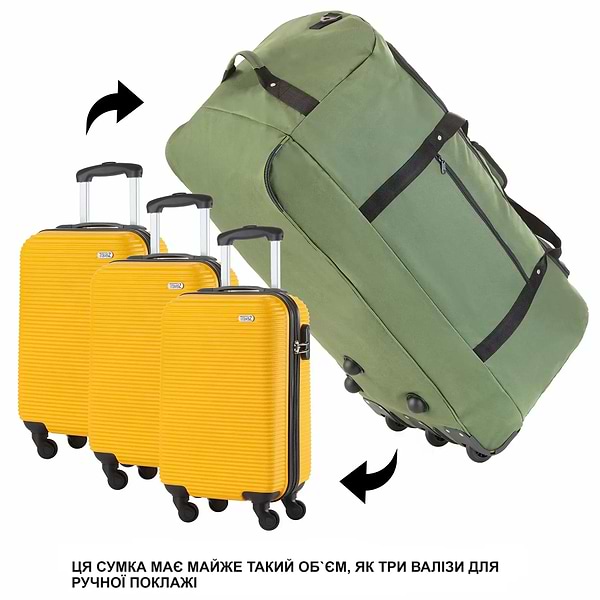 Фото - Сумка дорожня TravelZ Wheelbag 100 Liter Green (603095)