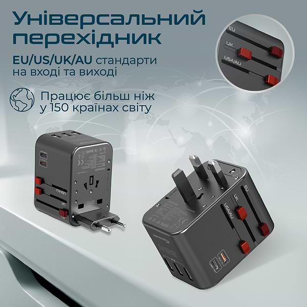 Фото - Сетевое зарядное устройство Promate Tripmate-36w.Black