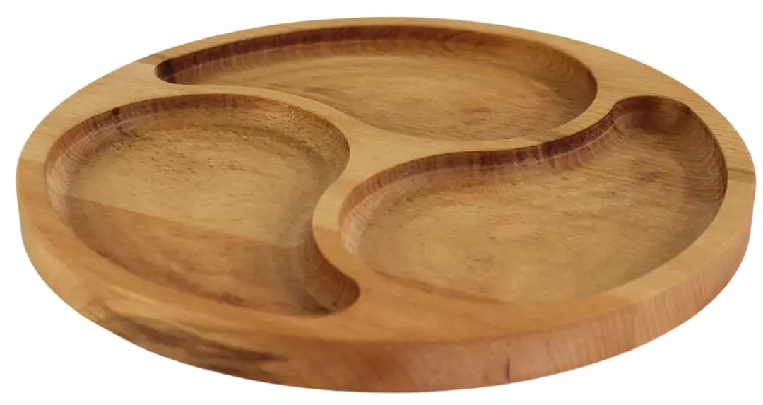 Менажниця Brizoll MEN5-25 Бук TRIO діаметр 25 см 3 секцій - Фото 1