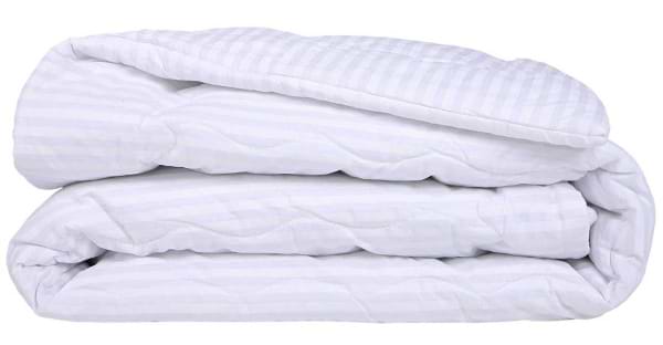 Фото - Ковдра зимова двоспальна MirSon антиалергенна №192 Сolor Fun Line 17-0605 Stripe White з евкаліптовим волокном 172х205 + нав. 2 шт. (2200010859799)