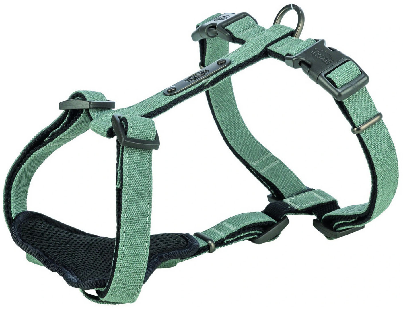 Шлея для собак Trixie CityStyle H-harness бавовна S–M 42–60 см 15 мм світло-зелена (4053032682610)