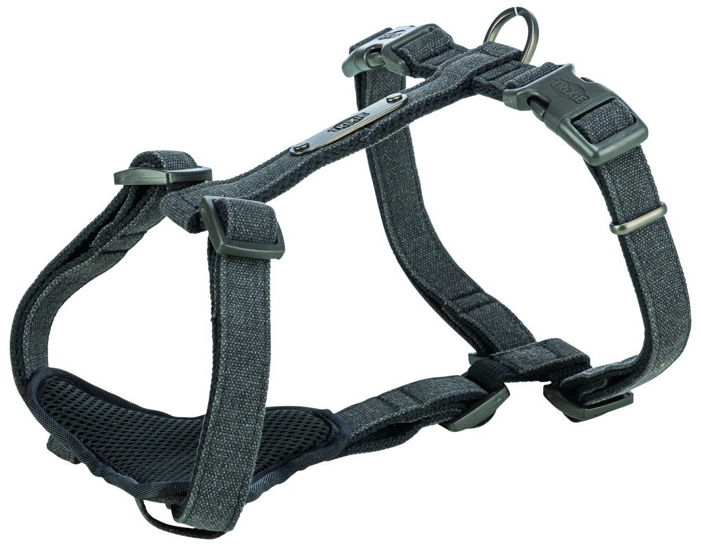 Шлея для собак Trixie CityStyle H-harness бавовна XS–S 30–44 см 10 мм чорна (4053032682580)