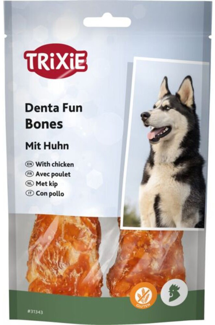 Ласощі для собак Trixie Denta Fun Кістка для чищення зубів 11 см 120 г 2шт/уп (4011905313436)