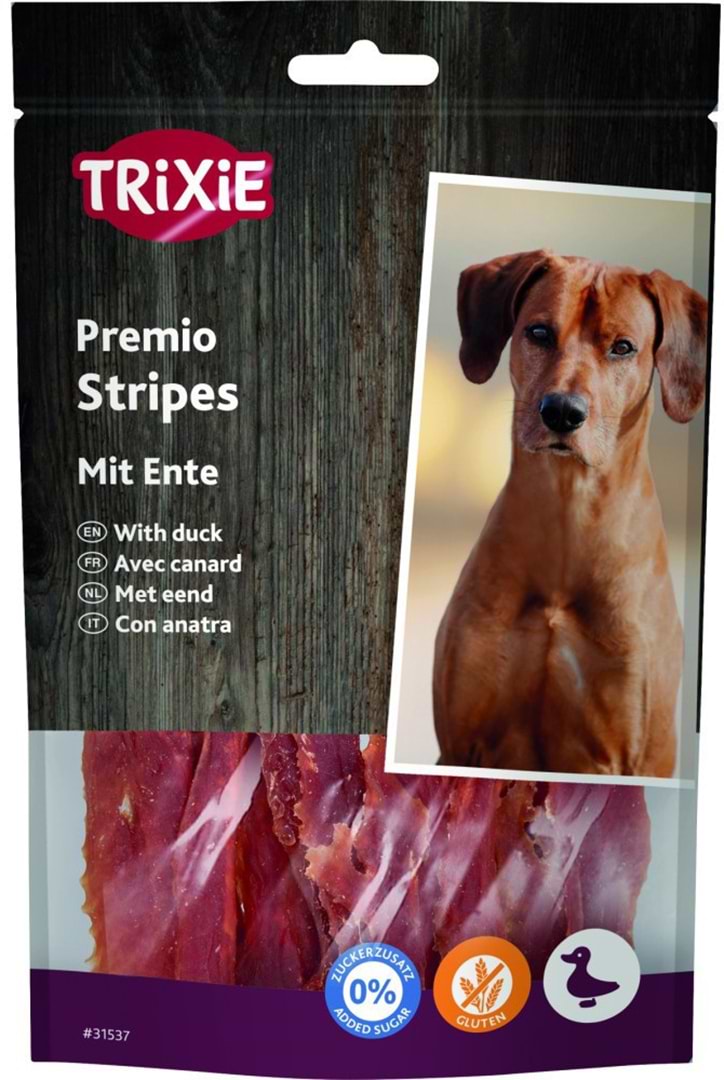 Ласощі для собак Trixie Premio Ducky Stripes шматочки з качки 100 г (4011905315379)