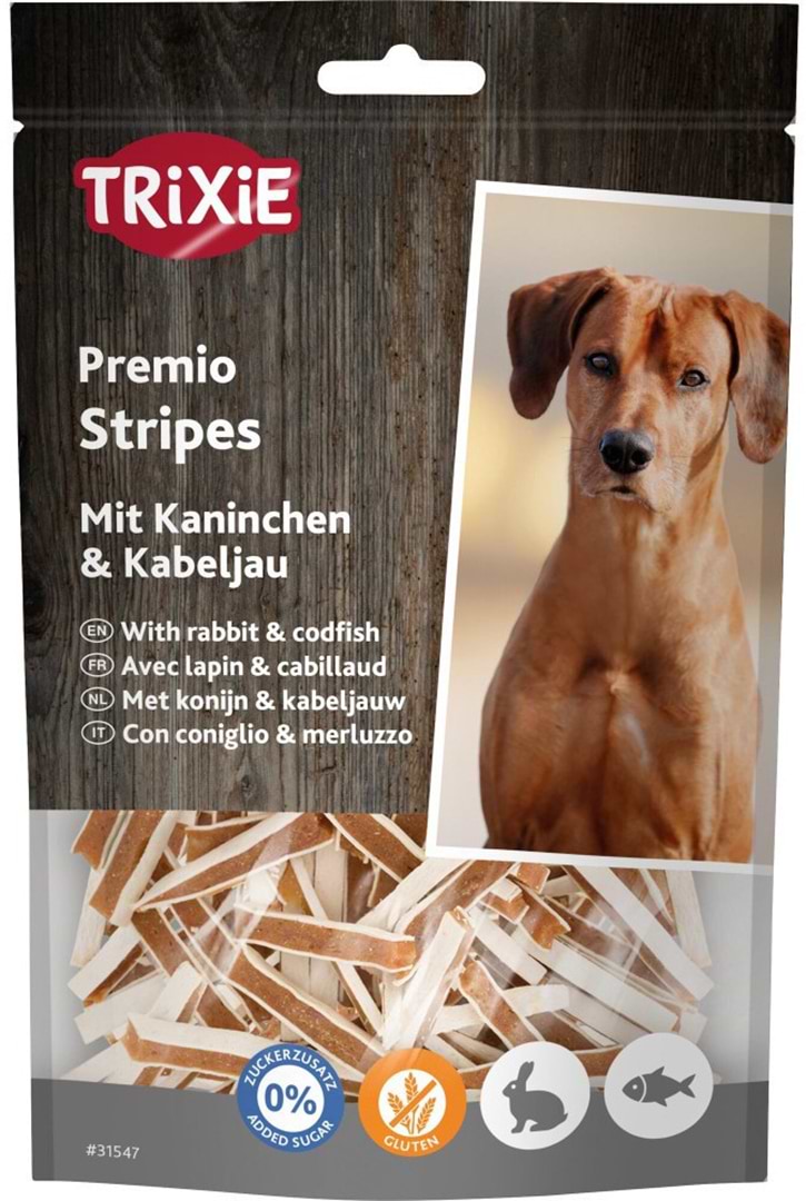 Ласощі для собак Trixie Premio Fish Rabbit Stripes снеки з рибою та кроликом 100 г (4053032389519)