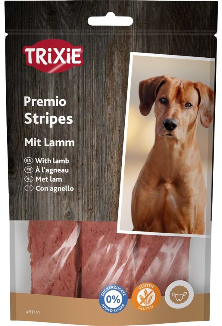 Ласощі для собак Trixie Premio Lamb Stripes полоски з ягням 100 г (4011905317410)