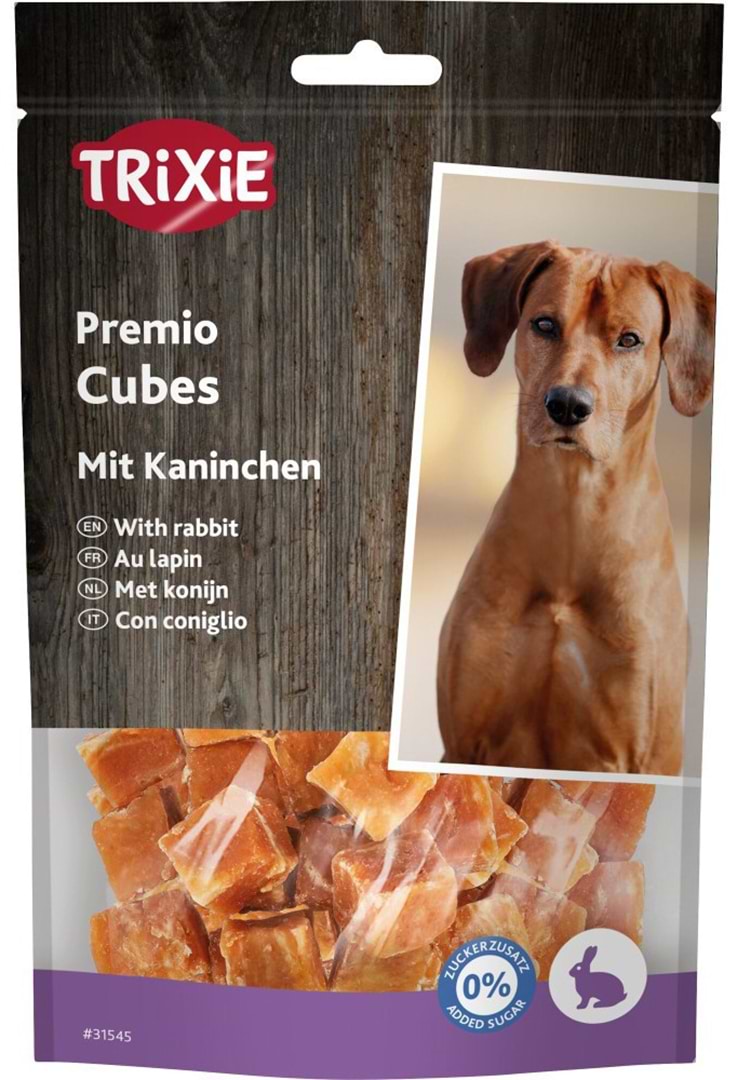Ласощі для собак Trixie Premio Rabbit Cubes шматочки із кроликом 100 г (4053032389496)