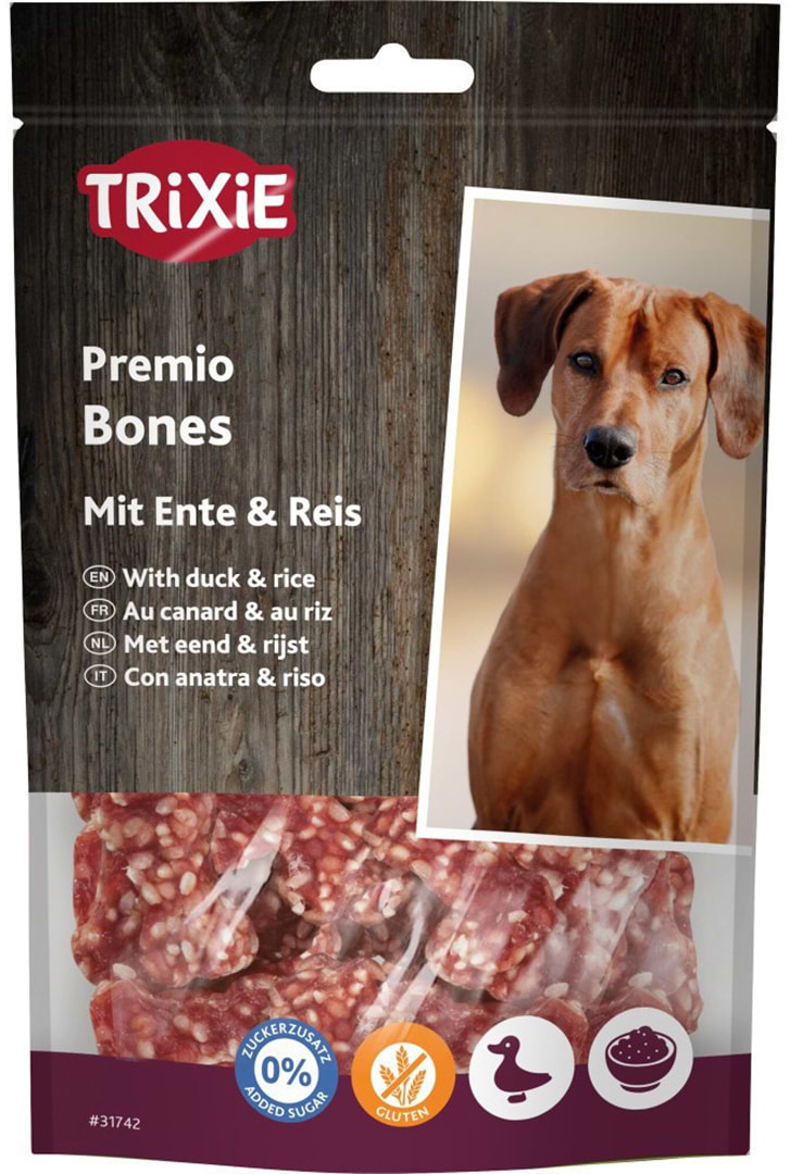 Ласощі для собак Trixie Premio Rice Duck Bones кісточки з качкою і рисом 80 г (4011905317427)