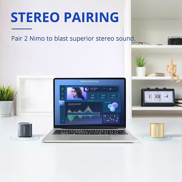 Фото - Портативна акустика Tronsmart Nimo Mini Speaker Polar Black + Nimo Mini Speaker Gold