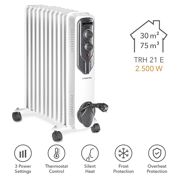 Фото - Обігрівач масляний Trotec TRH 21 E