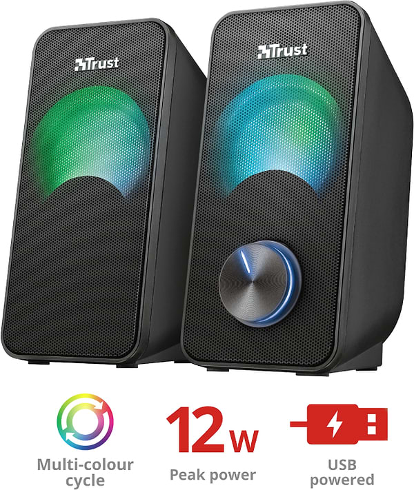Фото - Компьютерная акустика обычная 2.0 Trust Arys RGB 2.0 Compact USB (23120)