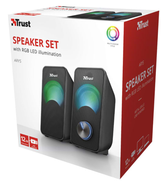 Фото - Компьютерная акустика обычная 2.0 Trust Arys RGB 2.0 Compact USB (23120)