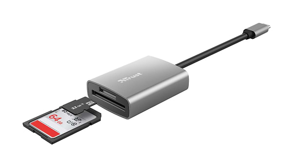 Фото - Кардрідер Trust Dalyx Fast Aluminium USB-C Card Reader (24136)