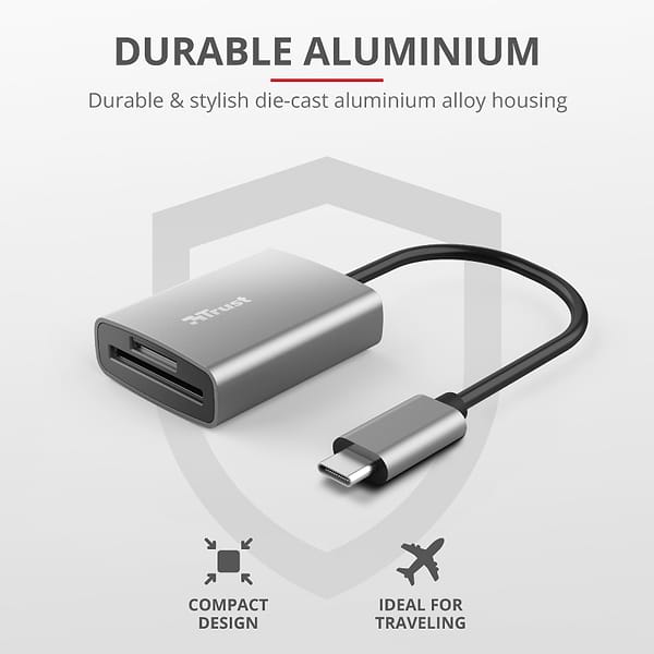 Фото - Кардрідер Trust Dalyx Fast Aluminium USB-C Card Reader (24136)