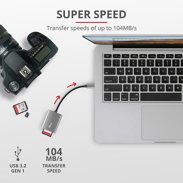 Фото - Кардрідер Trust Dalyx Fast Aluminium USB-C Card Reader (24136)