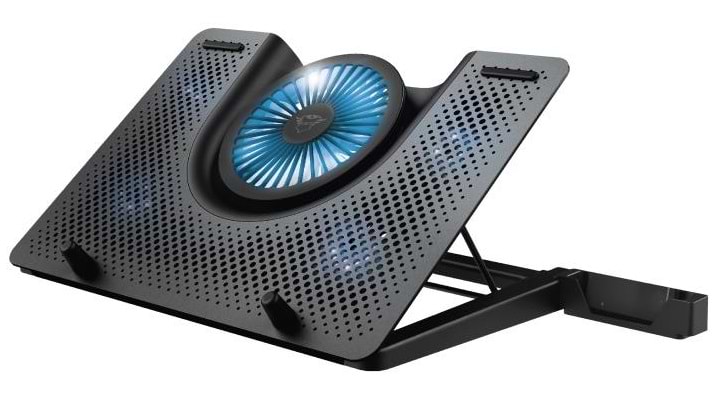 Подставка под ноутбук охлаждающая Trust GXT 1125 Quno 17.3'' Blue Led Black (23581) - Фото 1