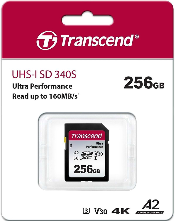 Фото - Карта памяти Transcend SD 256GB C10 UHS-I U3 A2 (TS256GSDC340S)