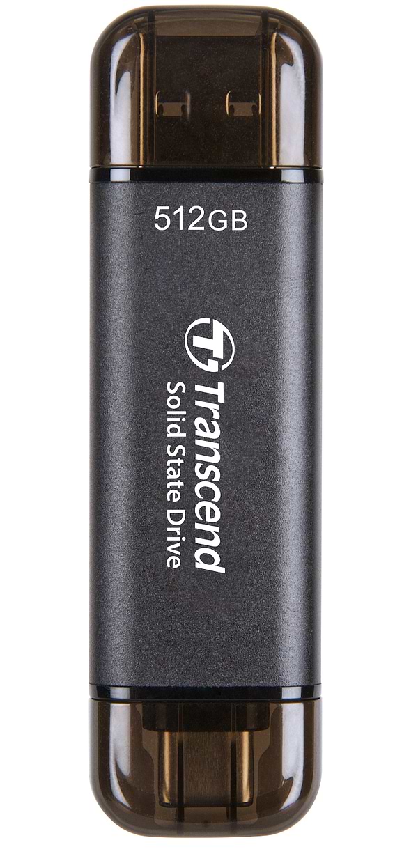 Фото - SSD-накопичувач зовнішній Transcend ESD310C 512GB USB Type-A/USB Type-C 3D NAND Gray (TS512GESD310C) External