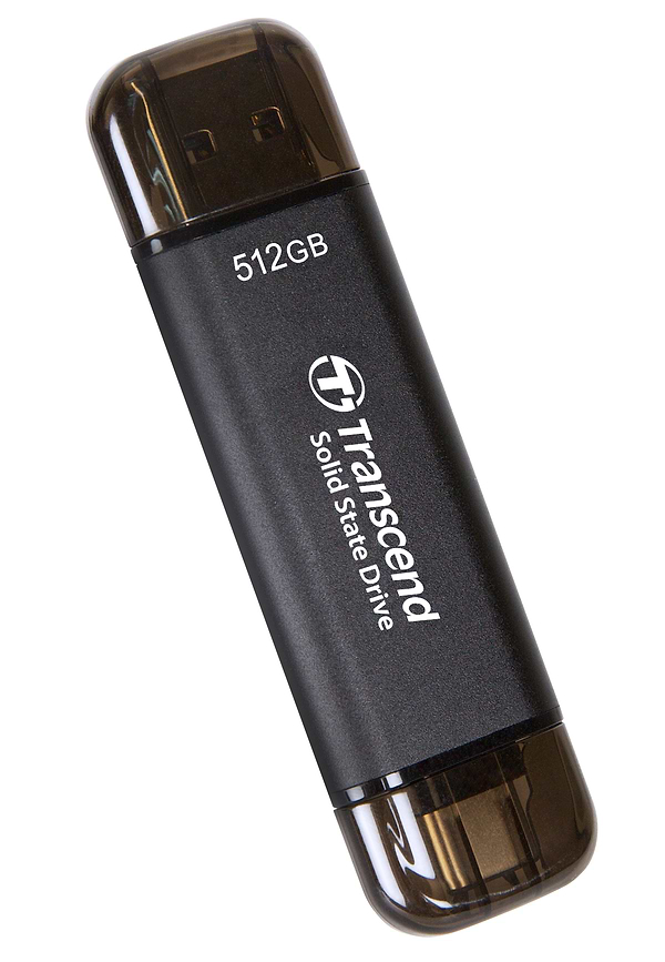Фото - SSD-накопичувач зовнішній Transcend ESD310C 512GB USB Type-A/USB Type-C 3D NAND Gray (TS512GESD310C) External