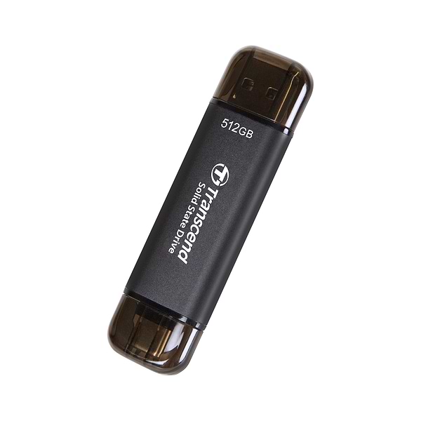 Фото - SSD-накопичувач зовнішній Transcend ESD310C 512GB USB Type-A/USB Type-C 3D NAND Gray (TS512GESD310C) External