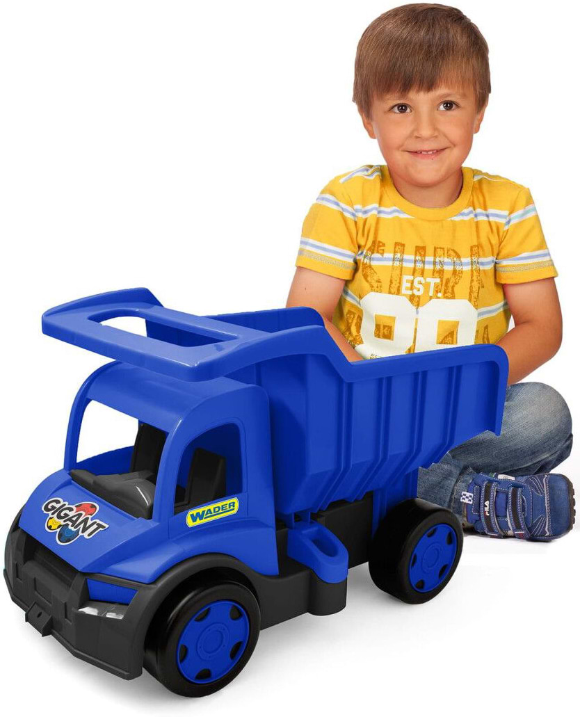 Фото - Базовий ігровий транспорт для малюка Wader Вантажівка Гігант синій (65029)