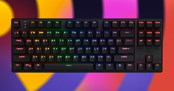 Фото - Клавіатура бездротова ігрова Hator Icefall Mecha TKL wireless Rainbow (HTK287UA) Black