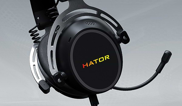 Фото - Гарнітура дротова ігрова Hator HYPERGANG 3 Hi-Res USB7.1 Black (ESH50)