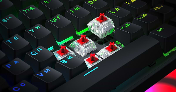 Фото - Клавіатура бездротова ігрова Hator Icefall Mecha TKL wireless Rainbow (HTK287UA) Black