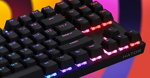 Фото - Клавіатура бездротова ігрова Hator Icefall Mecha TKL wireless Rainbow (HTK287UA) Black