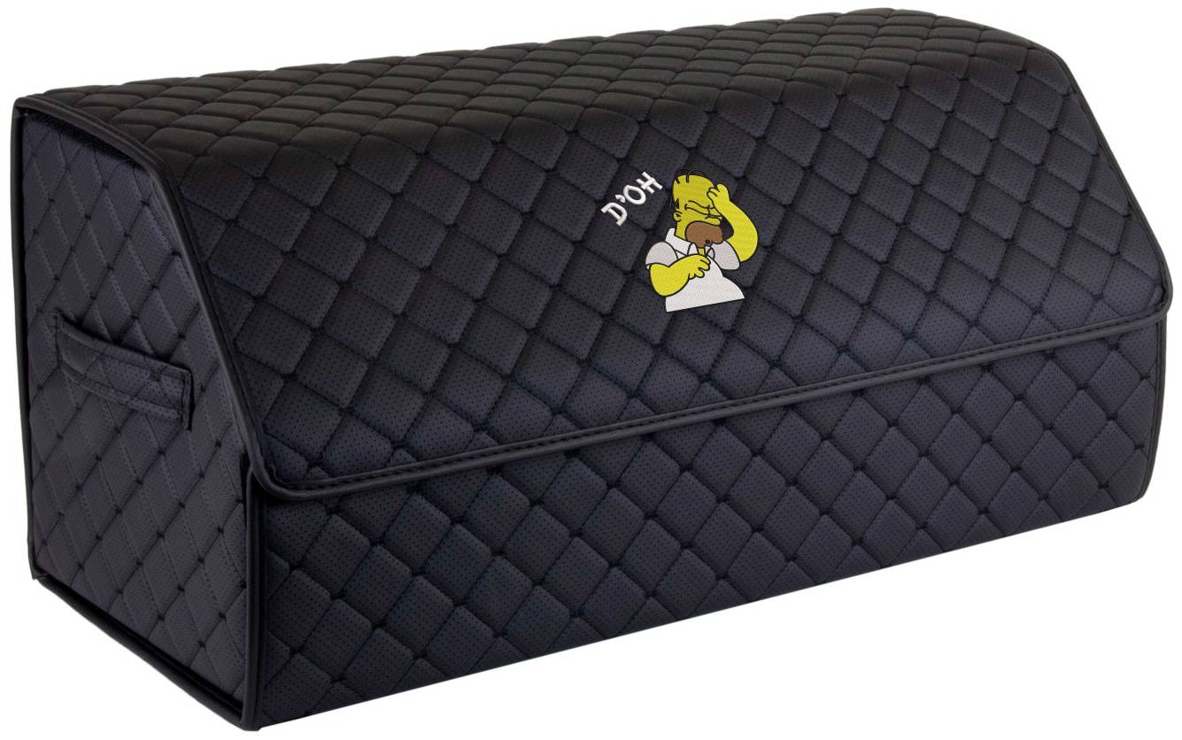 Сумка-органайзер в багажник EVAtech ECO L Homer Simpson D'OH черная с черной нитью (EHECELBBBBV171)