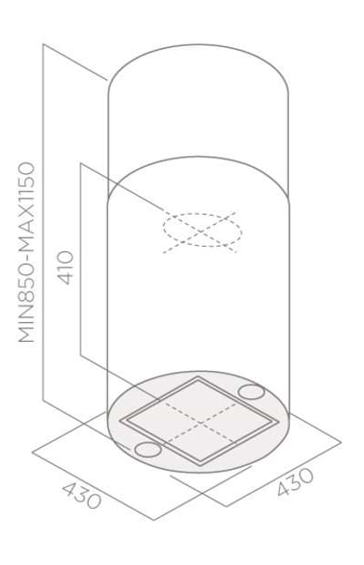 Фото - Витяжка декоративна Elica TUBE PRO ISLAND WH MAT/A/43