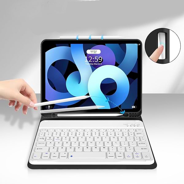 Фото - Уцінка - Чохол-клавіатура для планшета BeCover з бездротовою клавіатурою for Apple iPad Air 11'' (M2)/iPad Air 11'' (M3) Black (711394)