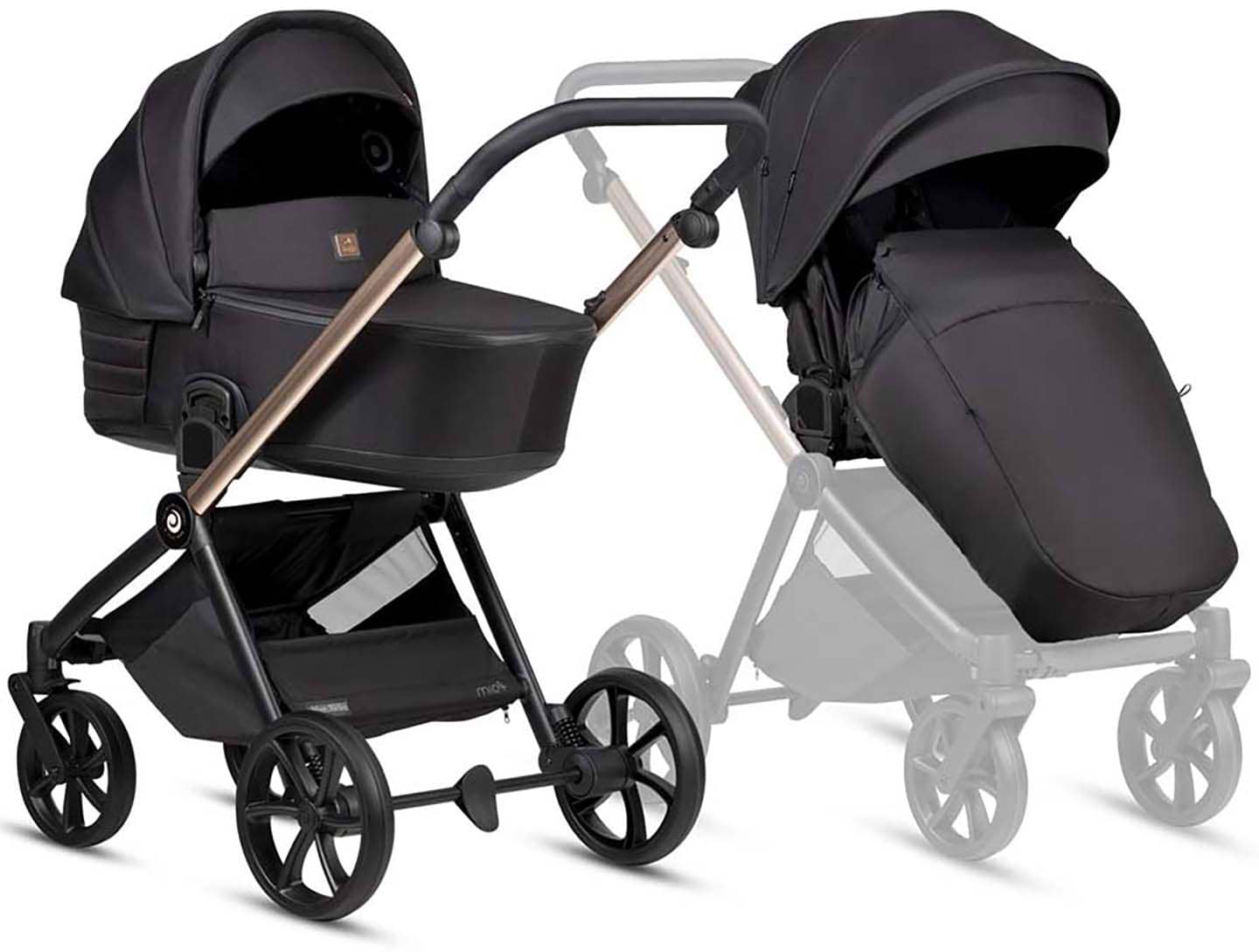 Коляска универсальная 2 в 1 Tutis Mio3 plus ESSENTIAL Dark Grey