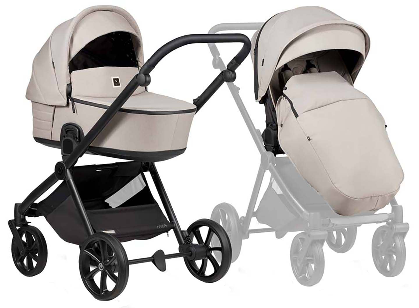 Коляска универсальная 2 в 1 Tutis Mio3 plus ESSENTIAL Moon Rock